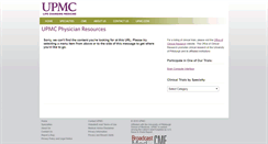 Desktop Screenshot of clinicaltrials.upmcphysicianresources.com